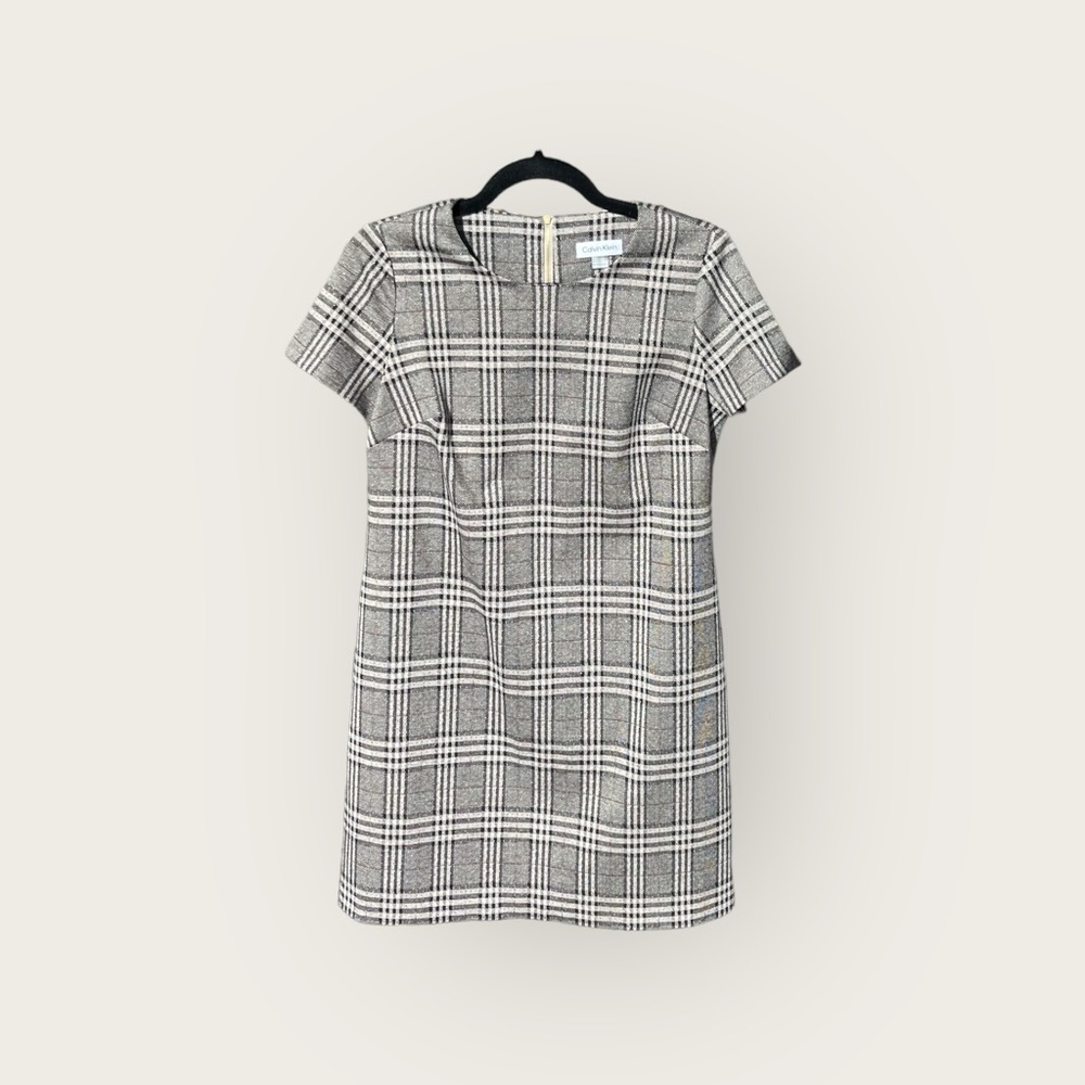 Plaid Business Casualggg Calvin Klein Women’s Dress - Size 12 Petite